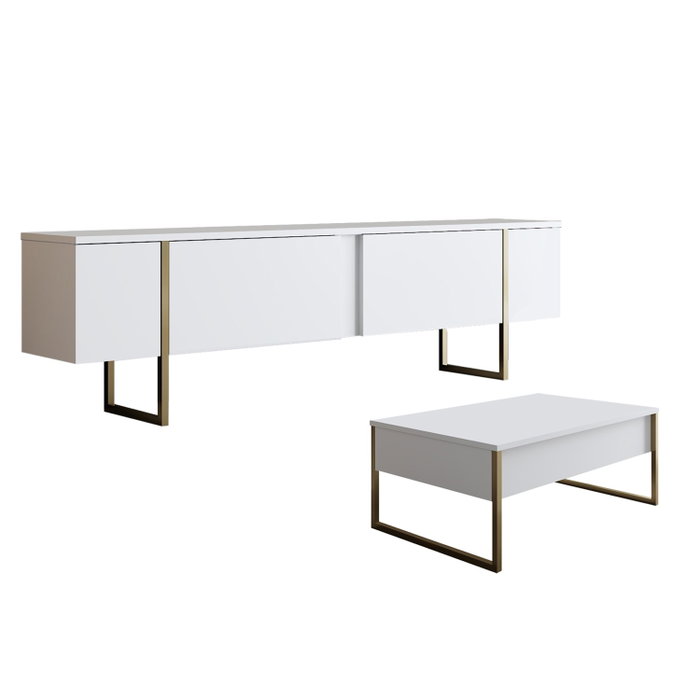 Hanah Home Luxe Set - Blanco y Dorado